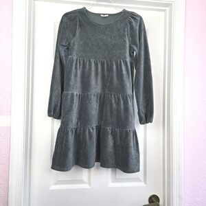 Crewcuts‎ J.Crew Stretch Corduroy Tiered Twil Dress Girls Size 12 Cotton Blend